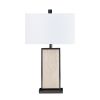 27.5"H Marble & Metal Table Lamp With Shade
