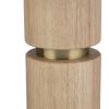 29.5"H Evander Natural Wood Table Lamp with White Linen Shade