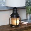 27"H Copper Lantern Table Lamp