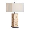 Set of 2 31"H Bronze Glass Table Lamp with Rectangular Shade