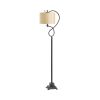 61"H Echo Floor Lamp White Faux Silk Shade