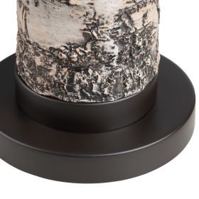 Set of 2 29.5"H Brown Resin Table Lamp With Black Shade