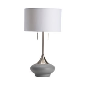 32.25"H Metal & Concrete Table Lamp With Shade