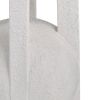 33.25"H White Textured Table Lamp with Linen Shade