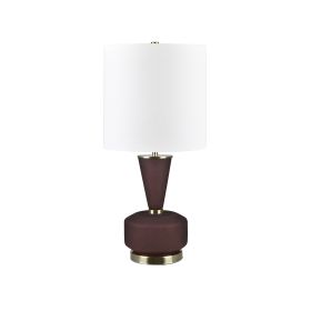 27.75"H Red Frosted Glass Table Lamp