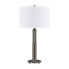 29.75" Gunmetal Gray Table Lamp with Shade