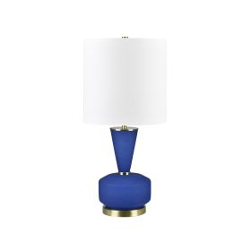 27.75"H Blue Frosted Glass Table Lamp