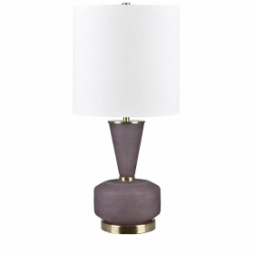 27.75"H Purple Frosted Glass Table Lamp