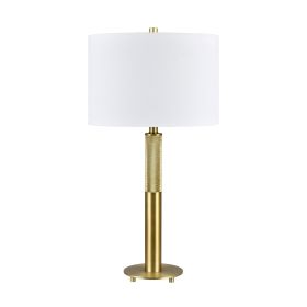 29.75" Gold Metal Table Lamp with Shade