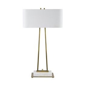 33.5" Gold Table Lamp with Shade