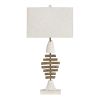 30"H Resin Table Lamp with Tan Linen Shade