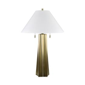 31" Metal Table Lamp with Linen Shade