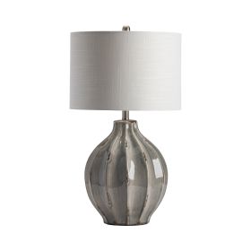 28"H Perry Table Lamp with Linen Drum Shade