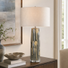 Set of 2 31"H  Zora Table Lamp Ceramic and Crystal with Shade