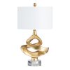 30.25"H Resin and Crystal Table Lamp with White Shade