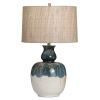 31.5"H Ripley Gourd Table Lamp w/Beige Linen Shade