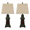 Set of 2 29" Resin Table Lamp with Shade