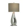 Set of 2 Green Ceramic and Metal Table Lamp with Shade