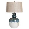 31.5"H Ripley Gourd Table Lamp w/Beige Linen Shade