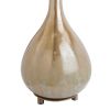 29.25" Glass Table Lamp with Linen Shade