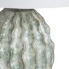 31"H Coastal Coral-Inspired Ceramic Table Lamp with White Shade