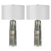 Set of 2 31"H  Zora Table Lamp Ceramic and Crystal with Shade