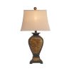 Set of 2  Tooled Leather Table Lamp