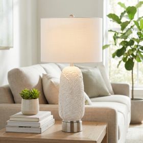 27" Ceramic Table Lamp with Linen Shade