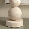 30" Stone Table Lamp with Linen Shade