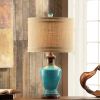 27.5" Blue Ceramic Table Lamp