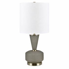 27.75"H Gray Frosted Glass Table Lamp