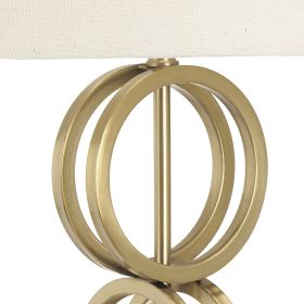 31.5" Metal Table Lamp with Linen Shade