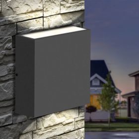 Outdoor Wall Sconce Waterproof Up And Down Lighting (Option: Grey)