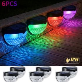 Outdoor Waterproof Solar Wall Light Solar 6LED Semicircle Fence Light for Patio, Stairs,Yard, Garden Pathway, Deck, Fence, Solar Garden Lights (Number of Lights: 6 PACK)