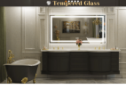 Rectangular Break Resistant LED Bathroom Mirror With RGB Lighting Touch Control Anti Fog And Dimmable
