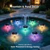 Outdoor Solar Floating Lights, IP65 Waterproof 7-Color Auto-Cycle LED Pool Lights, Solar Rechargeable with Hanging Hole for Pond, Garden