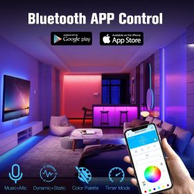 LED Strip Lights 130ft Lights Strip for Bedroom, Desk, Indoor Room Bedroom Brithday Gifts RGB Decor with Remote and 24V Power Supply (Style: Modern)