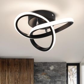 Modern Led Ceiling Light Fixture (Color: Black, 4500K)