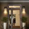 Outdoor Sensor LED Wall Sconce 2 Pack With Bubble Crystal