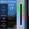 2 Packs Long Outdoor RGB LED Wall Lights