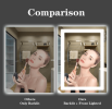 LED Bathroom Mirror With RGB Lighting Anti Fog Adjustable Brightness and Touch Control