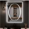 LED Bathroom Mirror With RGB Lighting Anti Fog Adjustable Brightness and Touch Control