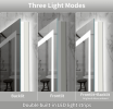 LED Bathroom Mirror With RGB Lighting Anti Fog Adjustable Brightness and Touch Control