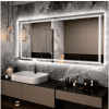 LED Bathroom Mirror With RGB Lighting Anti Fog Adjustable Brightness and Touch Control