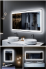 LED Bathroom Mirror With RGB Lighting Anti Fog Adjustable Brightness and Touch Control