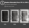 LED Bathroom Mirror With RGB Lighting Anti Fog Adjustable Brightness and Touch Control