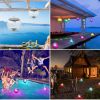 Outdoor Solar Floating Lights, IP65 Waterproof 7-Color Auto-Cycle LED Pool Lights, Solar Rechargeable with Hanging Hole for Pond, Garden