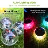 Outdoor Solar Floating Lights, IP65 Waterproof 7-Color Auto-Cycle LED Pool Lights, Solar Rechargeable with Hanging Hole for Pond, Garden