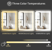 Rectangular Break Resistant LED Bathroom Mirror With RGB Lighting Touch Control Anti Fog And Dimmable