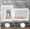 LED Bathroom Mirror With RGB Lighting Anti Fog Adjustable Brightness and Touch Control
